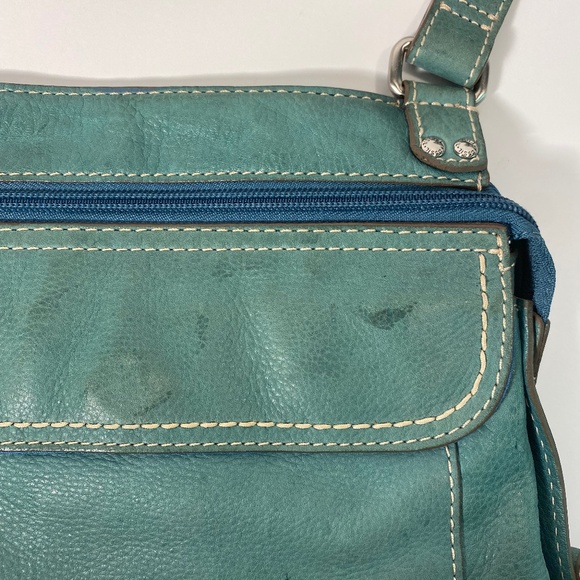 Teal Blue Leather Bag | Fossil - Picture 9 of 9